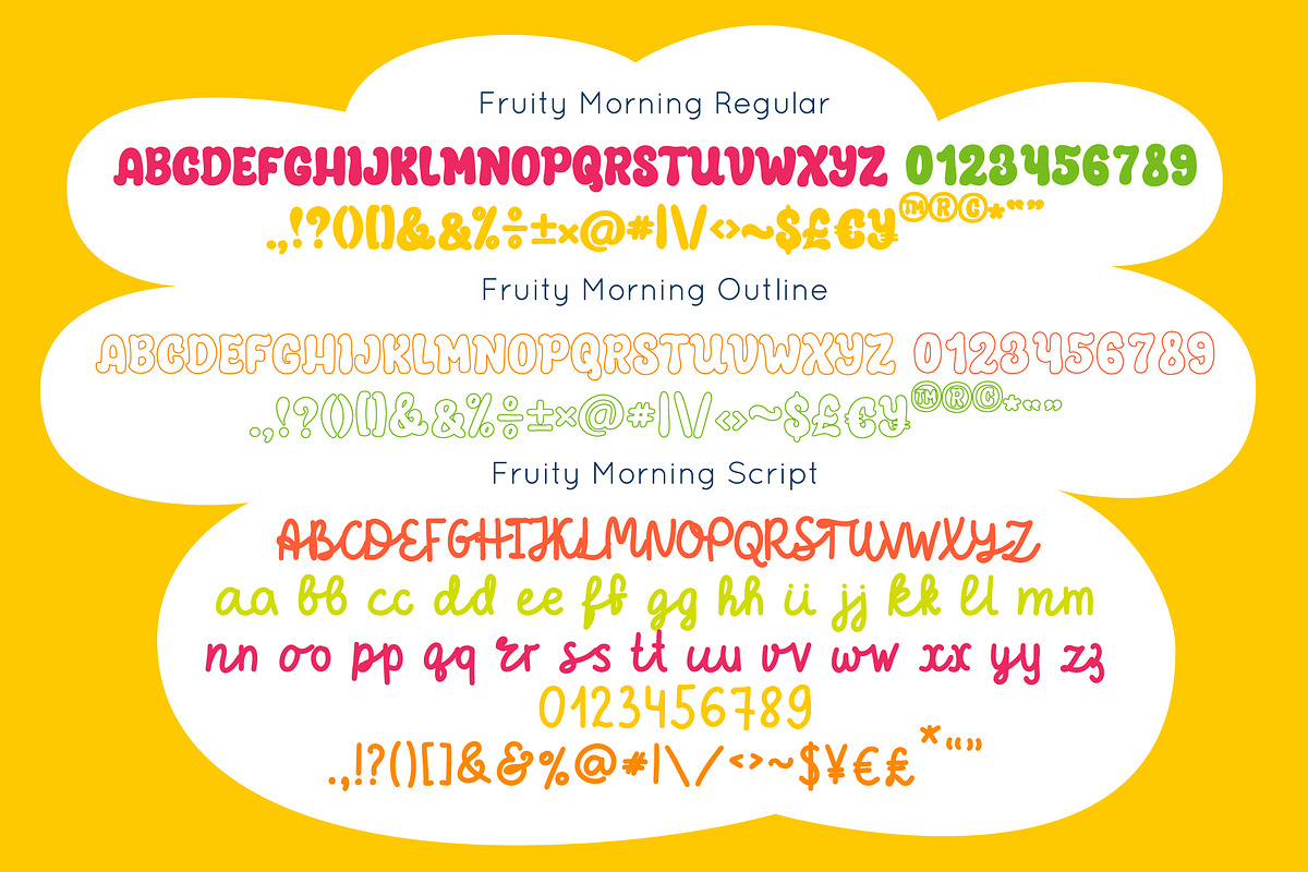 Fruity Morning - Font Family, a Sans Serif Font by Anna Zakharchenko (Photo 10 of 12)