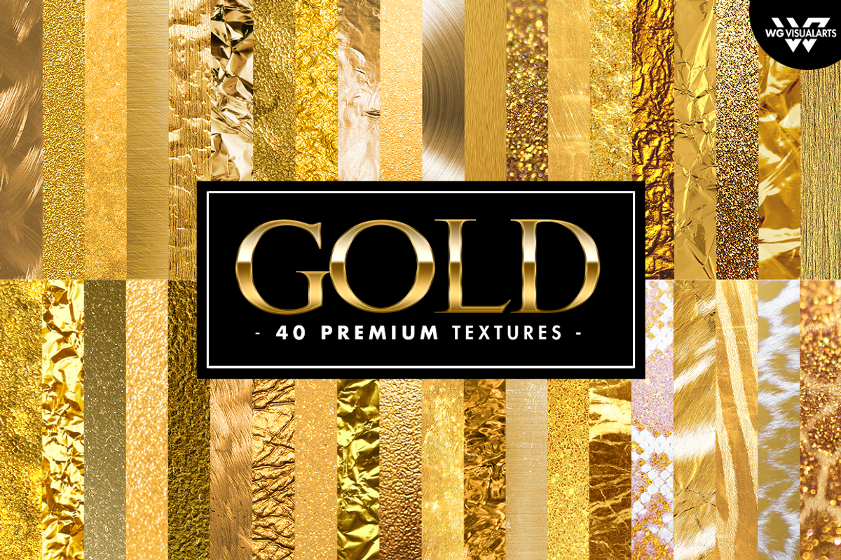 40 Premium GOLD Textures, a Texture Graphic by WG DESIGN (Photo 1 of 5)