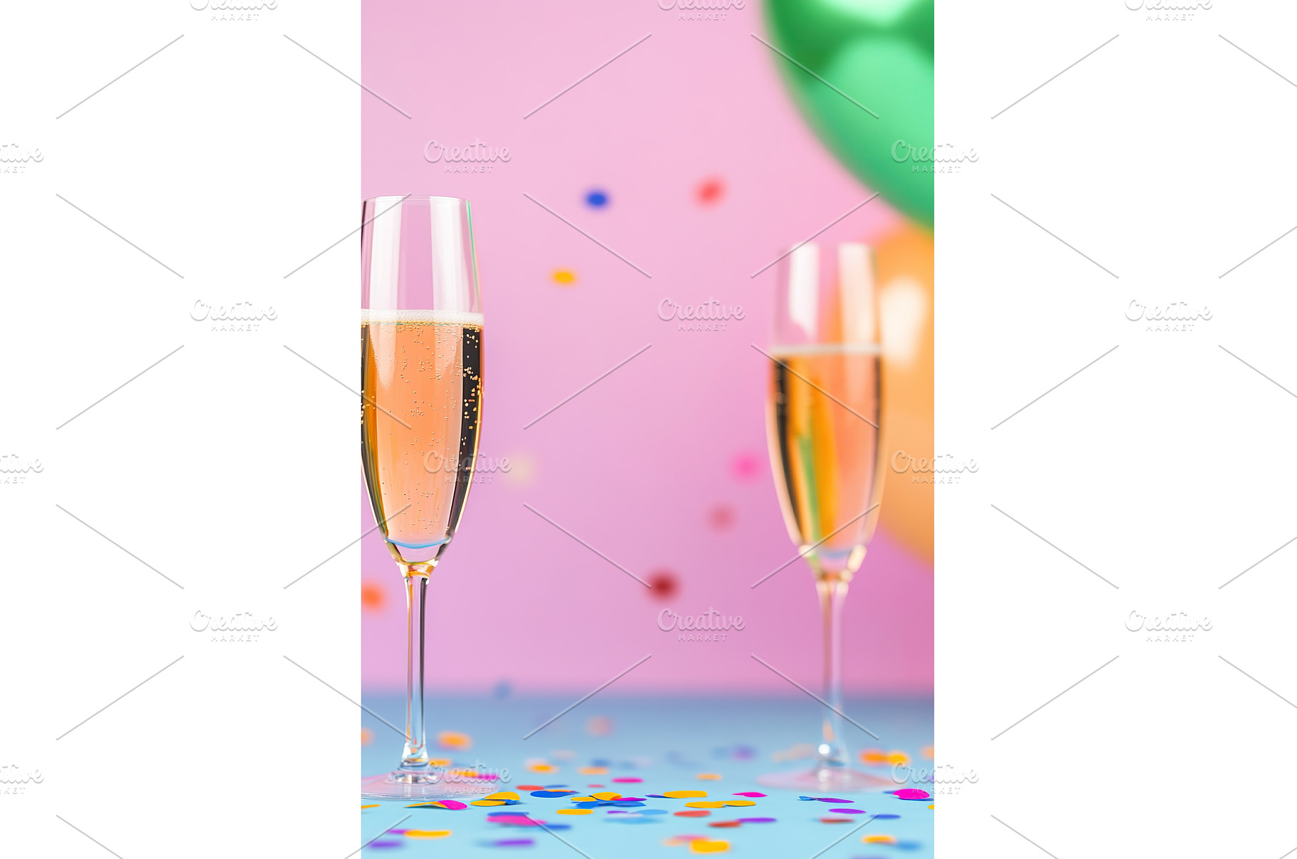 Sparkling Champagne in Flutes, a Food & Drink Photo by Lermont51