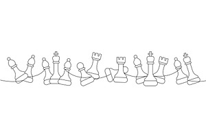 Continuous line illustration of, an Illustration by GraphiShop