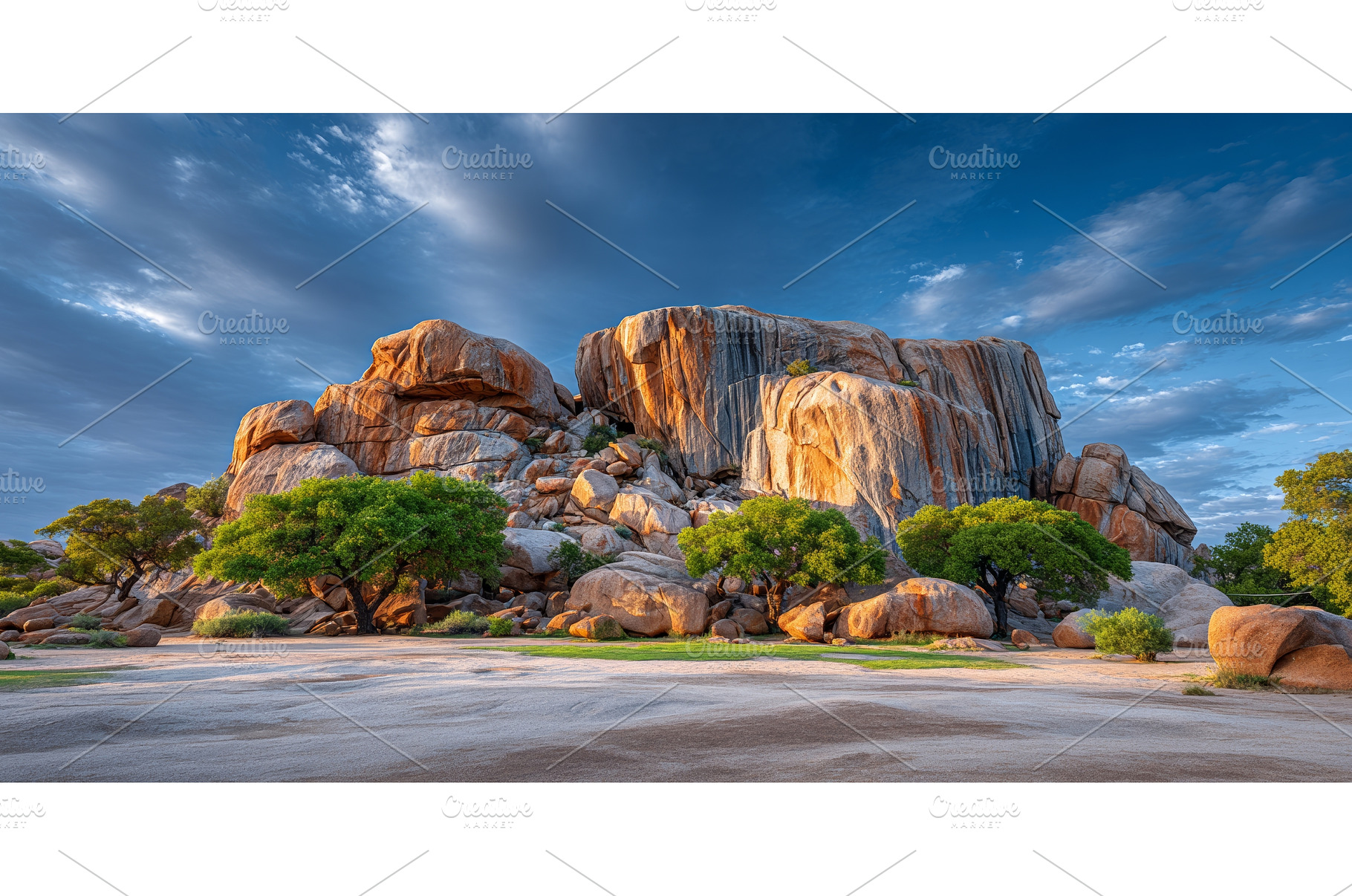 The panoramic view captures a desert, a Nature Photo by ZinetroN