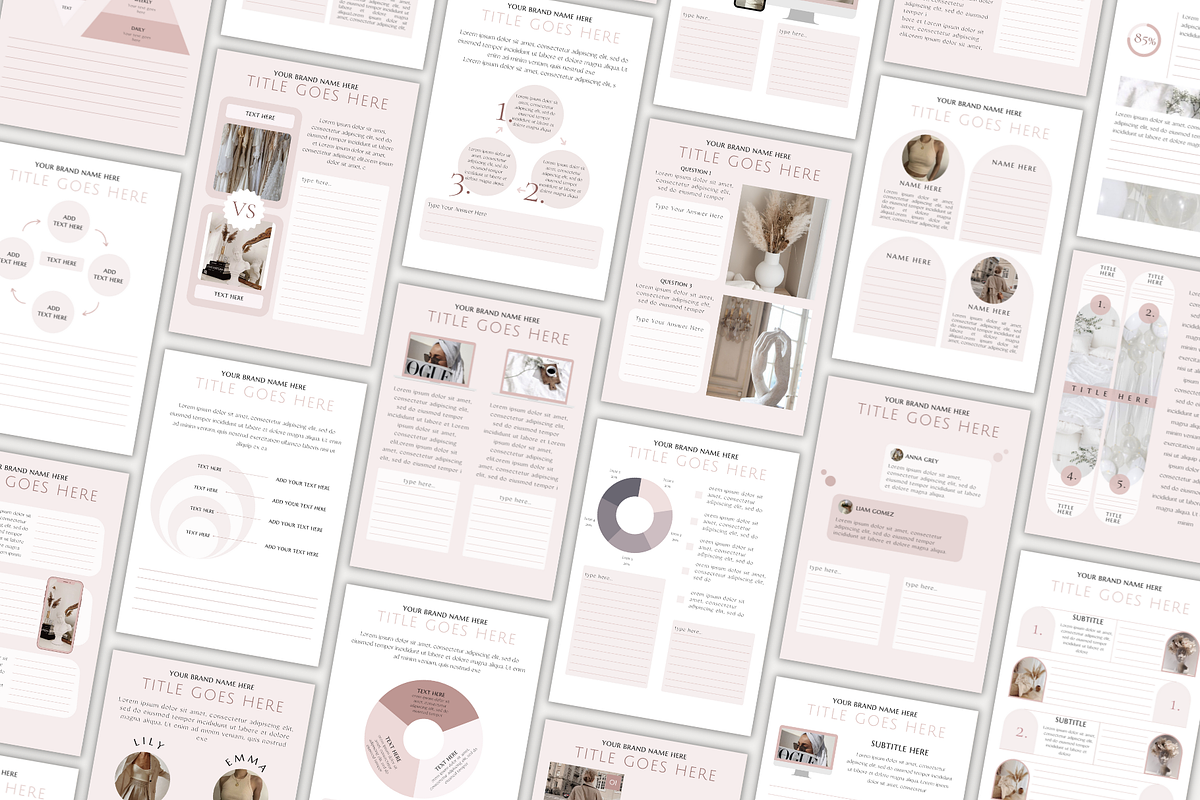 Pink Workbook & Coaching Templates, a Magazine Template by BRANDcontent (Photo 7 of 8)