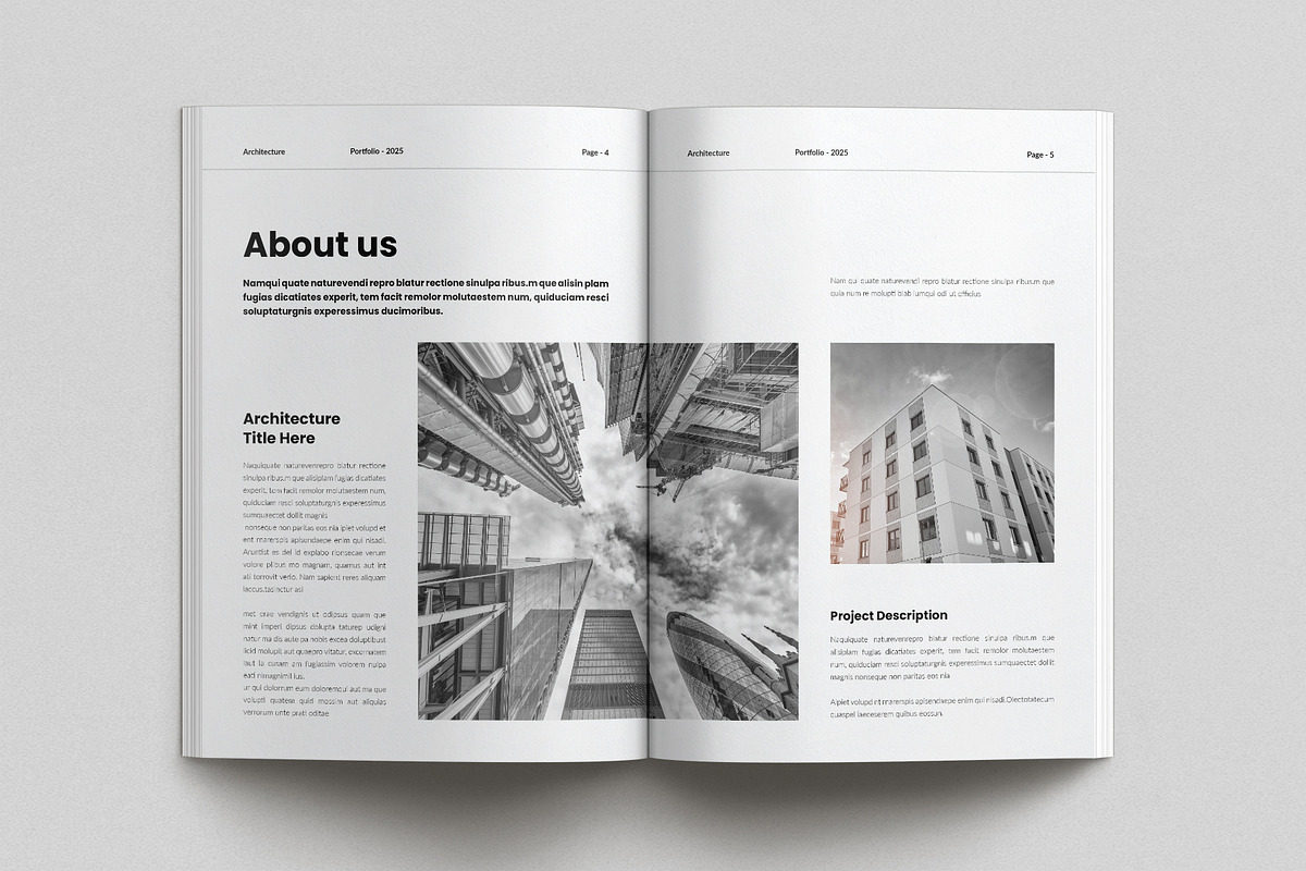 Architecture Portfolio Layout, a Brochure Template by Cleffon_Graphic_Studio (Photo 3 of 6)