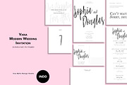 Vana Modern Wedding Stationery, an Invitation Template by Uno Bello Design Studio (Thumbnail 1 of 5)