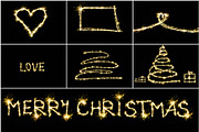 Christmas sparkler overlays package, an Object Graphic by ArtuscoDesign (Thumbnail 5 of 6)