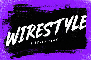 Wirestyle - Bold Brush Font