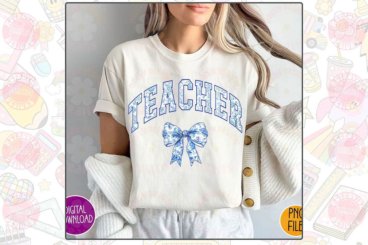 Retro Teacher Png Bundle, an Object Graphic by RETROVIBZDESIGNS (Photo 9 of 9)