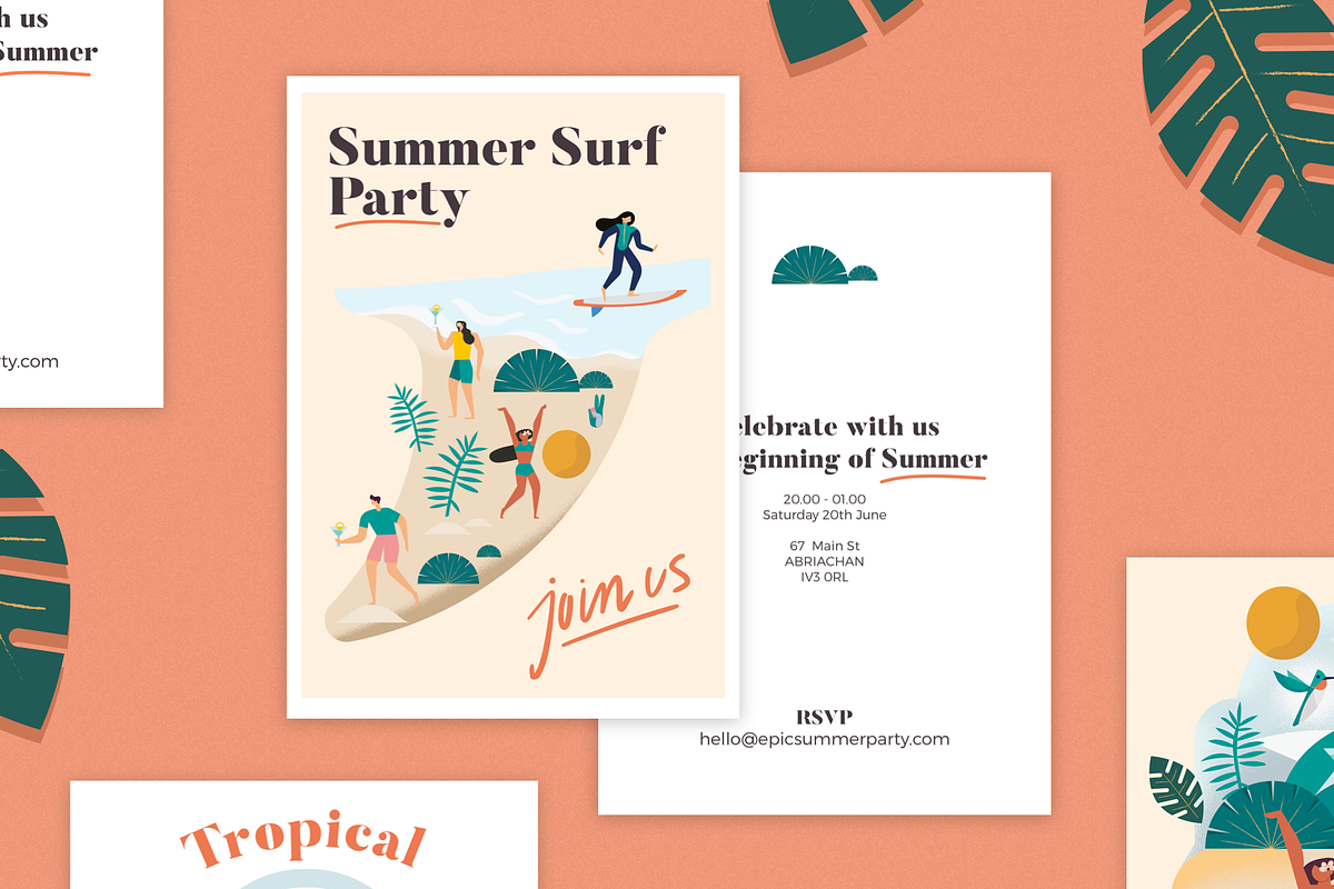 Tropical illustration & Graphics, a Card Template by Craftrick (Photo 3 of 8)