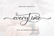 Everytime | Script Font, a Handwritten Font by Scratchones (Thumbnail 1 of 9)