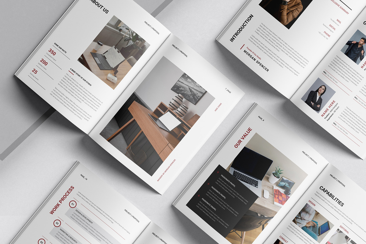 Project Proposal Template, a Brochure Template by DesignCrest (Photo 6 of 13)