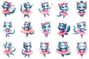 Blue Cat Ballerina Clipart, an Illustration by Designworld (Thumbnail 3 of 5)