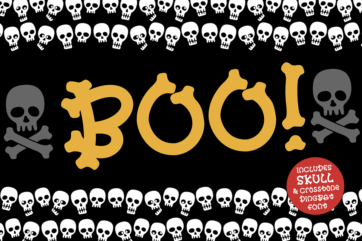 FUN BONE FONT | a Halloween Font, a Symbol Font by Little Type Factory (Photo 4 of 14)
