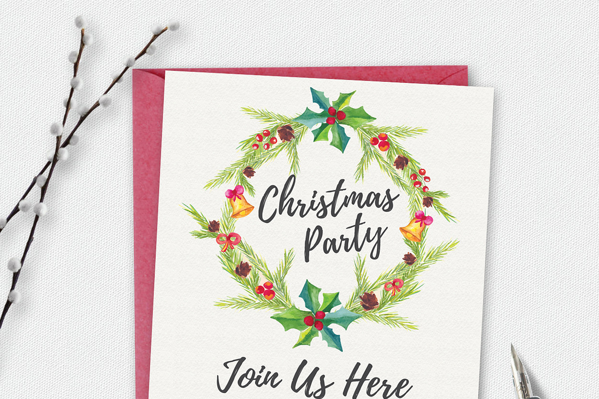 Christmas Party Card, an Invitation Template by graphicforest (Photo 1 of 2)