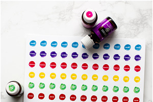 0.5" Waterproof Bottle Cap Labels