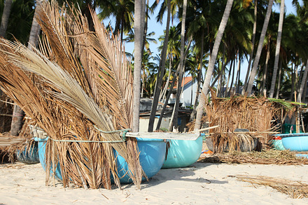 Fishing boats on tropical beach, a Nature Photo by Primula`s shop