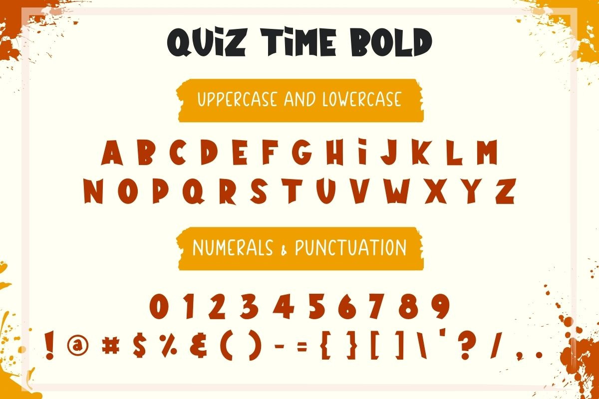 Quiz Time - Display Font, a Symbol Font by AnningArts (Photo 6 of 7)