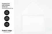 US A2 Card + Envelope PS Mockup, a Merchandise Mockup by Rocket & Indigo (Thumbnail 7 of 7)