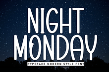 Night Monday | Script Font