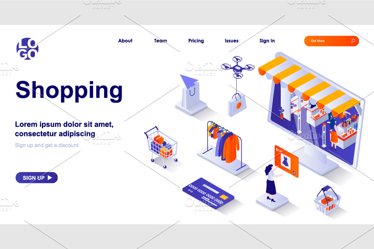 Isometric Landing Page Template, a Templates & Theme by alexdndz (Photo 23 of 31)