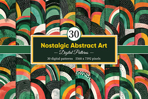 Nostalgic Abstract Art, a Decorative Illustration by Housui Patterns