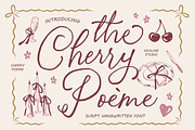 Cherry Poeme Handwritten Script Font, a Script Font by Inviline.co (Thumbnail 1 of 10)