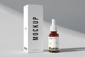 Dropper Bottle Mockup PSD Template, an Advertising Mockup by graphypix