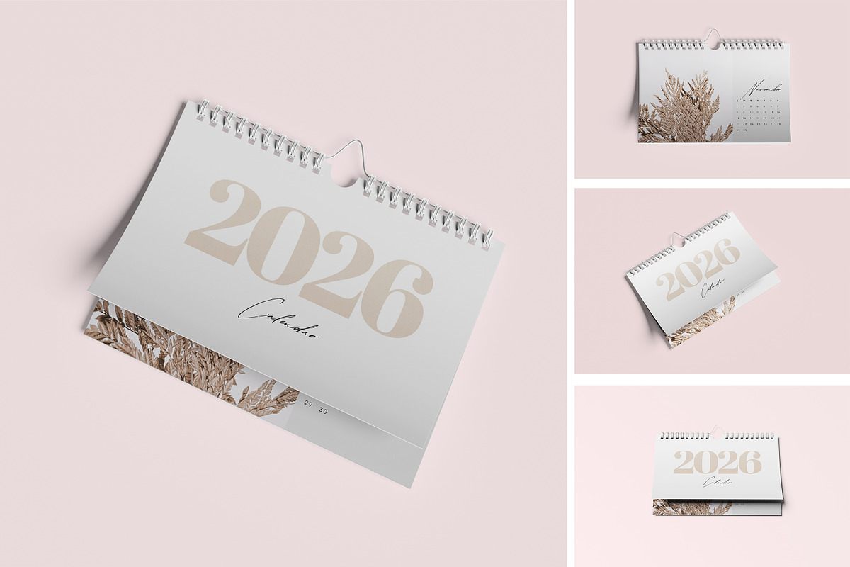 calendar mockup, a Stationery Template by kebunmockup (Photo 1 of 5)