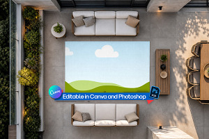 Exterior rug mockup