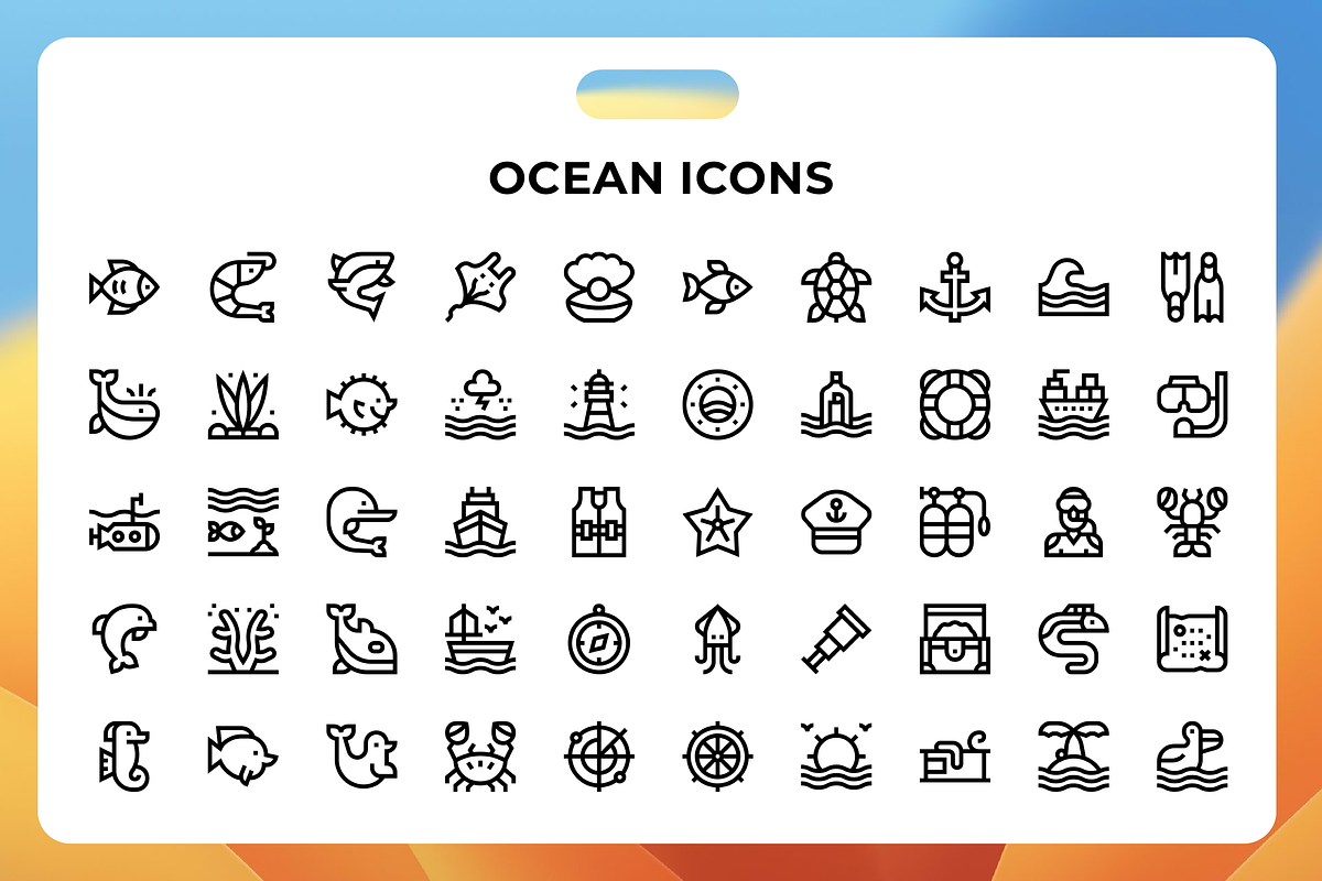 Ocean Icons, an Icon by Wencory