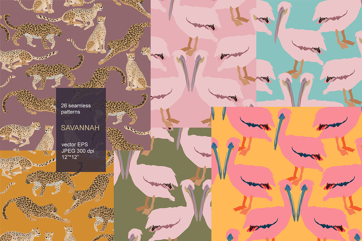 Animals seamless vector pack, a Pattern Graphic by PatternsBlooming (Photo 8 of 10)