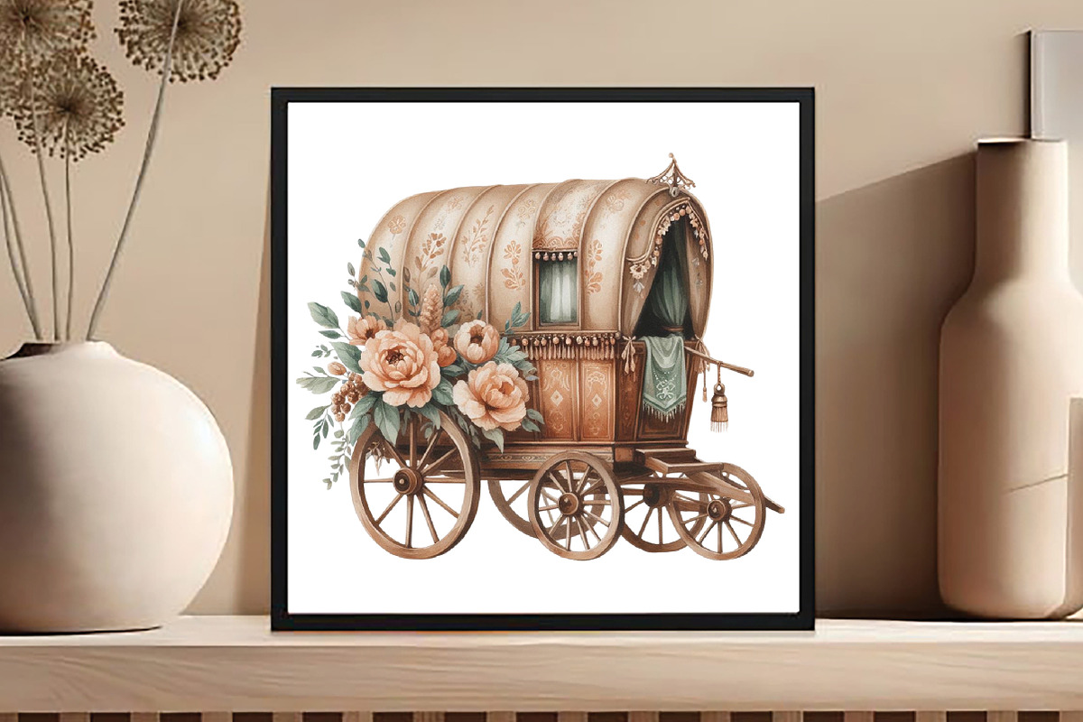 Boho Vibes Vintage Elements Clipart, an Illustration by DreamCafeArt (Photo 6 of 6)