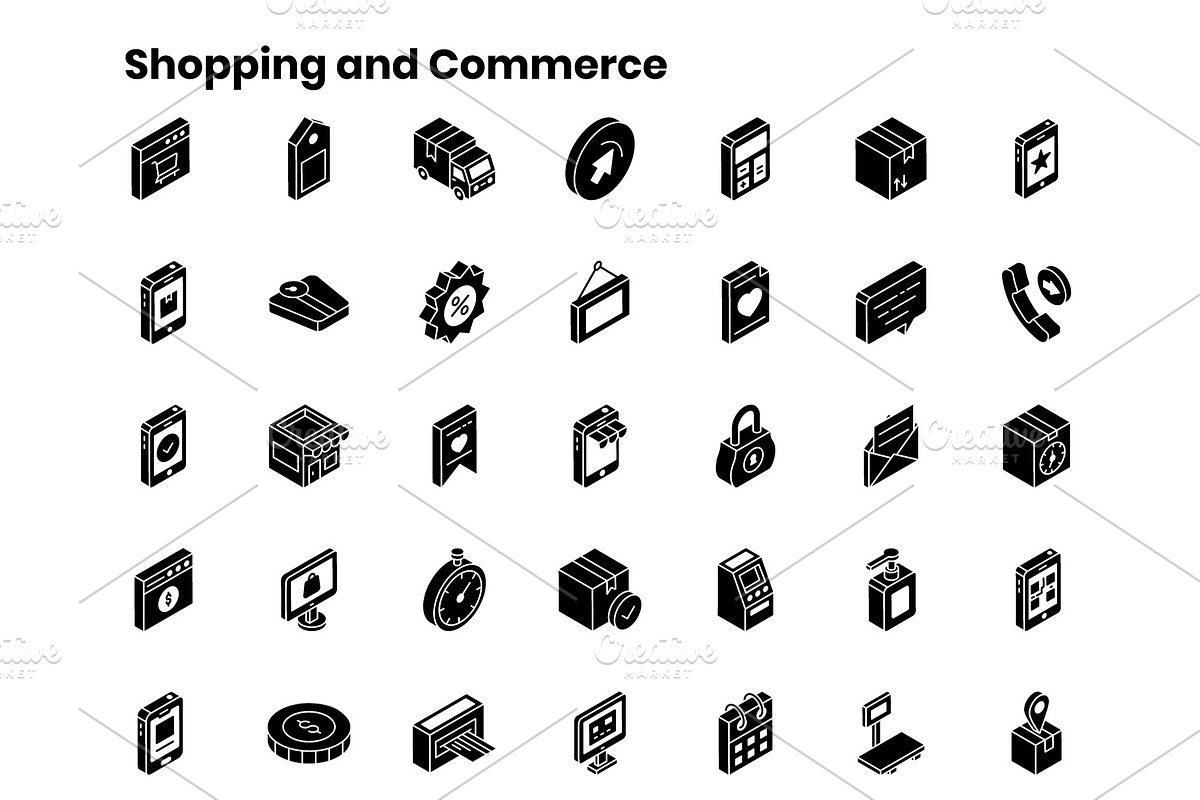 2000+ Isometric Icons Set, an Outline Icon by Brickclay (Photo 20 of 37)