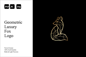 Geometric Luxury Fox Logo, a Branding & Logo Template by Luxury Logos