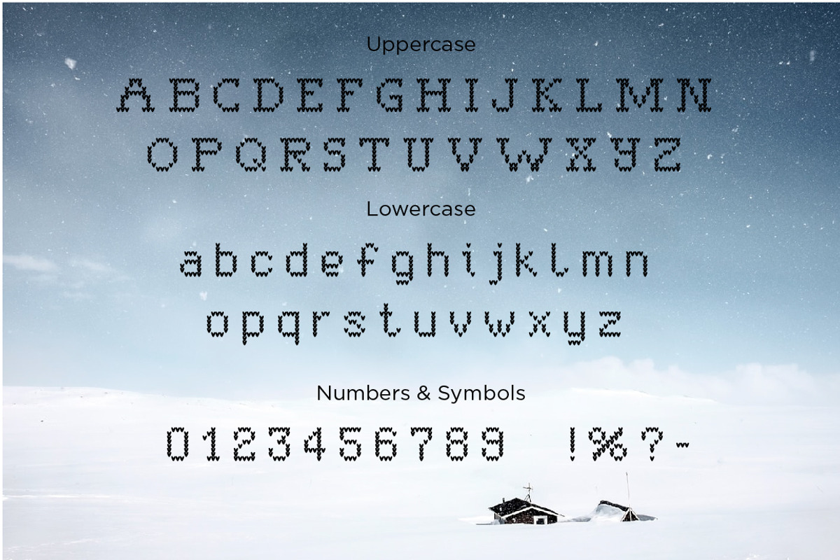 Knitted Christmas Font, a Serif Font by VasilkovS (Photo 2 of 6)