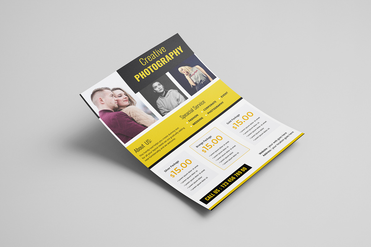 Photography Flyer Template, a Flyer Template by UI_Expert (Photo 1 of 3)