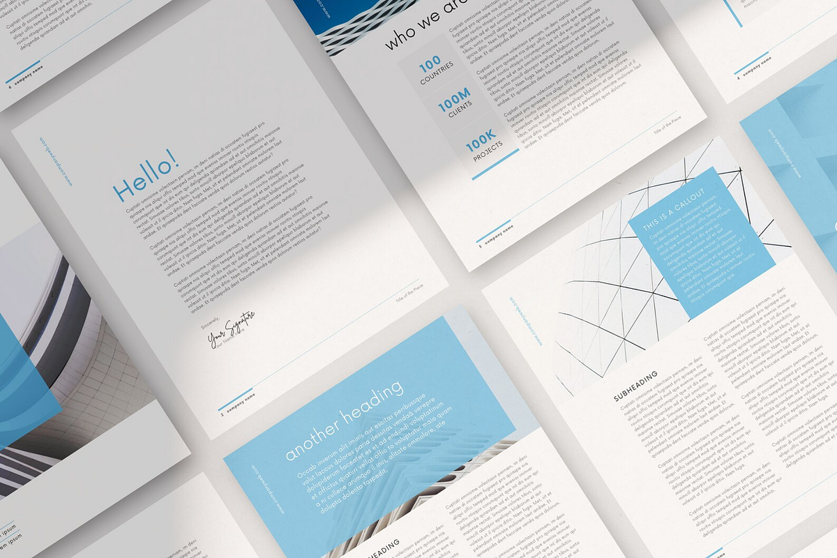 Minimal Report Template Canva, a Brochure Template by frommakertomaker (Photo 2 of 6)
