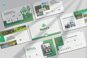 Nature Cottages Keynote, a Presentation Template by Pixslides