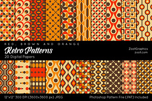 Retro Patterns Digital Papers