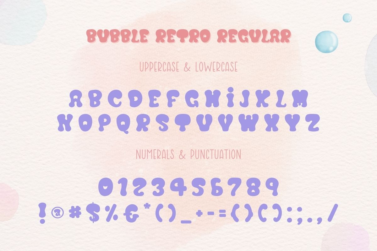 Bubble Retro - Cute Display Font