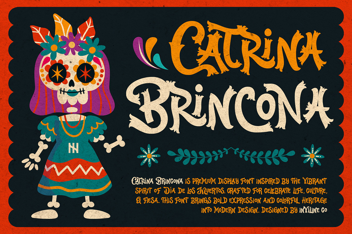 Catrina Brincona - Muertos Font, a Serif Font by Inviline.co (Photo 2 of 15)