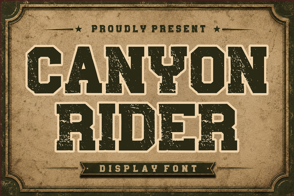 Canyon Rider - Vintage Western, a Slab Serif Font by Limited.studio (Photo 1 of 7)