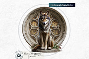 Watercolor Mystic Wolves Clipart Set, an Animal Illustration by ThatsDesignArt (Thumbnail 13 of 15)