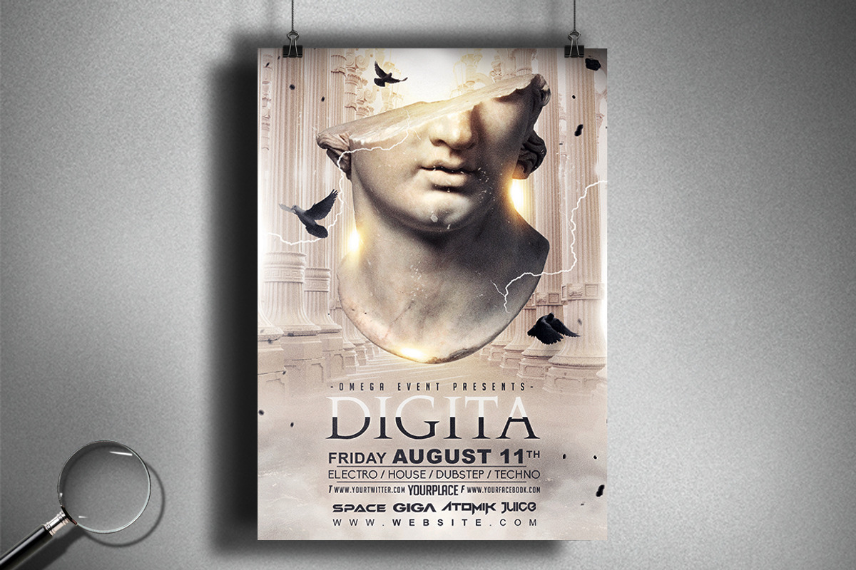 Digita | 2 Conceptual Flyer Designs, a Flyer Template by GIGA-TEMPLATE (Photo 2 of 8)