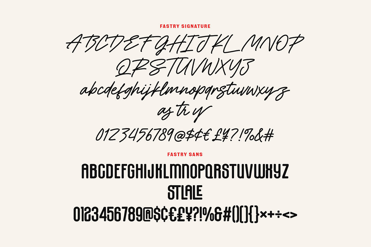 Fastry Font Duo Signature Sans Combo, a Script Font by Maulana Creative (Photo 4 of 7)