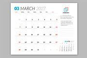 Wall Calendar 2027 (WC031-27-S), a Stationery Template by mikhailmorosin (Thumbnail 3 of 7)