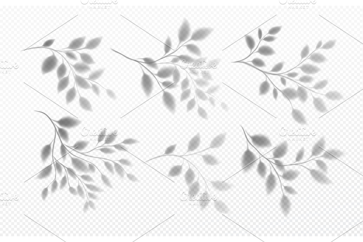 Set of Realistic transparent shadow, a Texture Illustration by Vik_Y  Vector&Design