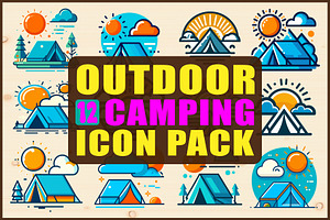 Outdoor Camping Icon Pack, an Object Graphic by Designs_River