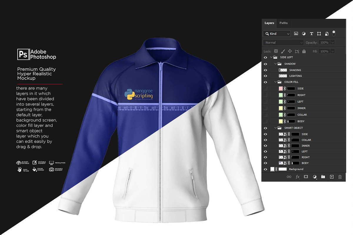 Suit Shirt Jacket Mockup, a Shirt Mockup by Nanggroe Scripting (Photo 5 of 9)