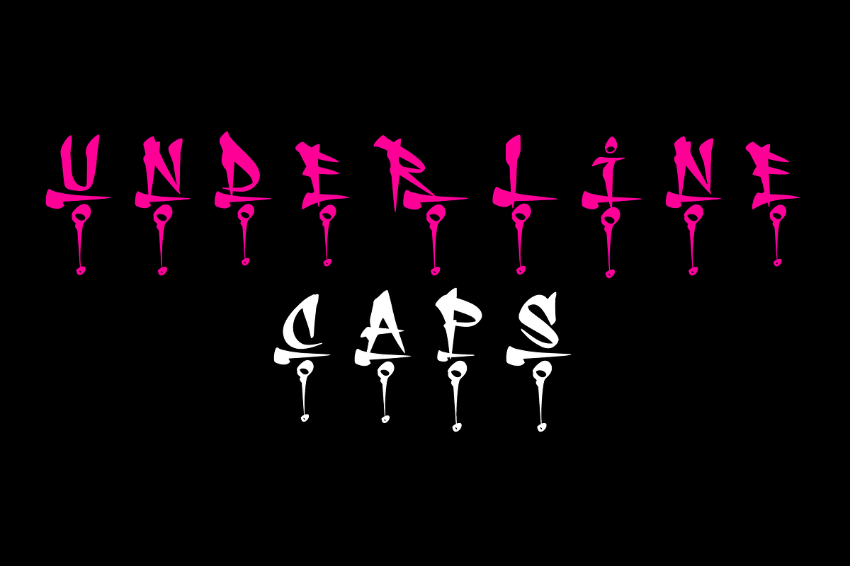 UNDERLINE CAPS, a Blackletter Font by Beau Hopps Design (Photo 1 of 6)