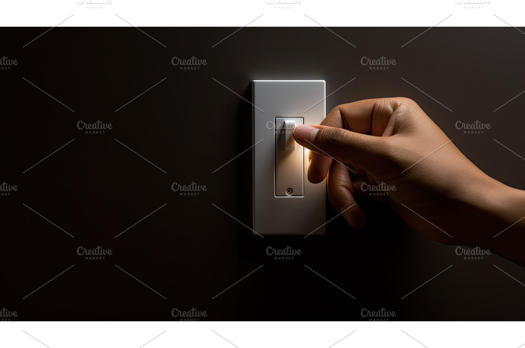 hand turn on light switch ai, a Technology Photo by pikepicture